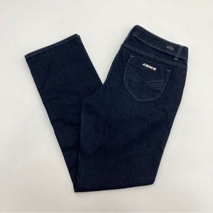 Jordache Straight Leg Jeans Womens Size 14 Dark Wash